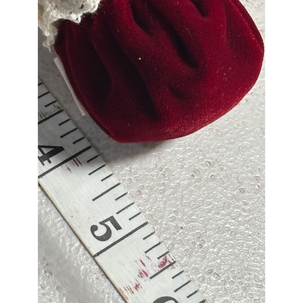 Catherine's Collection Old Lady Teapot Ornament Burgundy Velvet Lace Whimsical - Picture 11 of 11